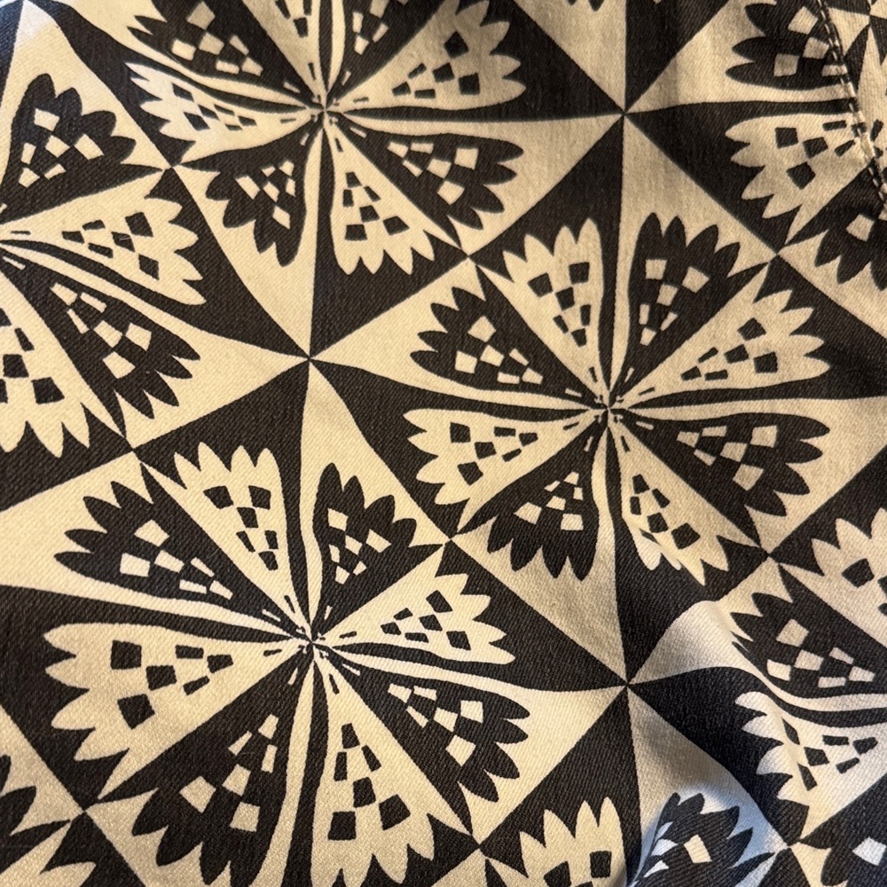 We The Free Just Float On. Geometric Black and White flared jeans. - Picture 10 of 10